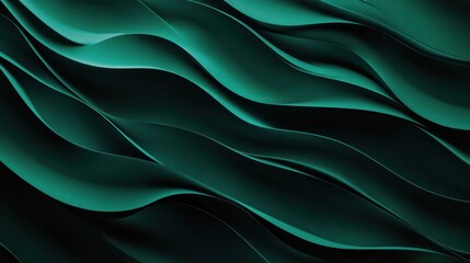 Obraz premium Abstract Green Wavy Design