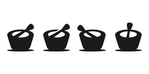 mortar and pestle logo design, mortar icon, pharmacy, medicine, editable mortar and pestle logo icon design, pharmacy icon, health