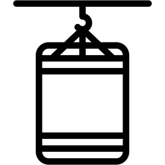 Vector Icon Boxing Bag, Boxing, Sand Bag, Punches, Boxer