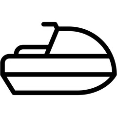 Vector Icon Jet Ski, Sea Scooter, Watercraft, Sea, Vehicle