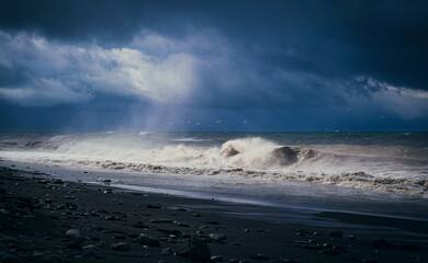 Storm on the Black Sea. Batumi, Georgia
