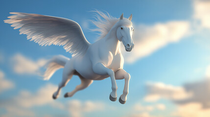 Pegasus, flying horse.