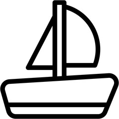 Vector Icon Sail Boat, Sail, Boat, Marine, Sailing Boat, Travel