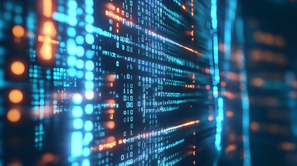 Obraz premium Abstract Cinematic Digital Data Motion Shot