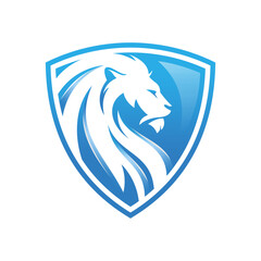 lion logo simple clean and elegance