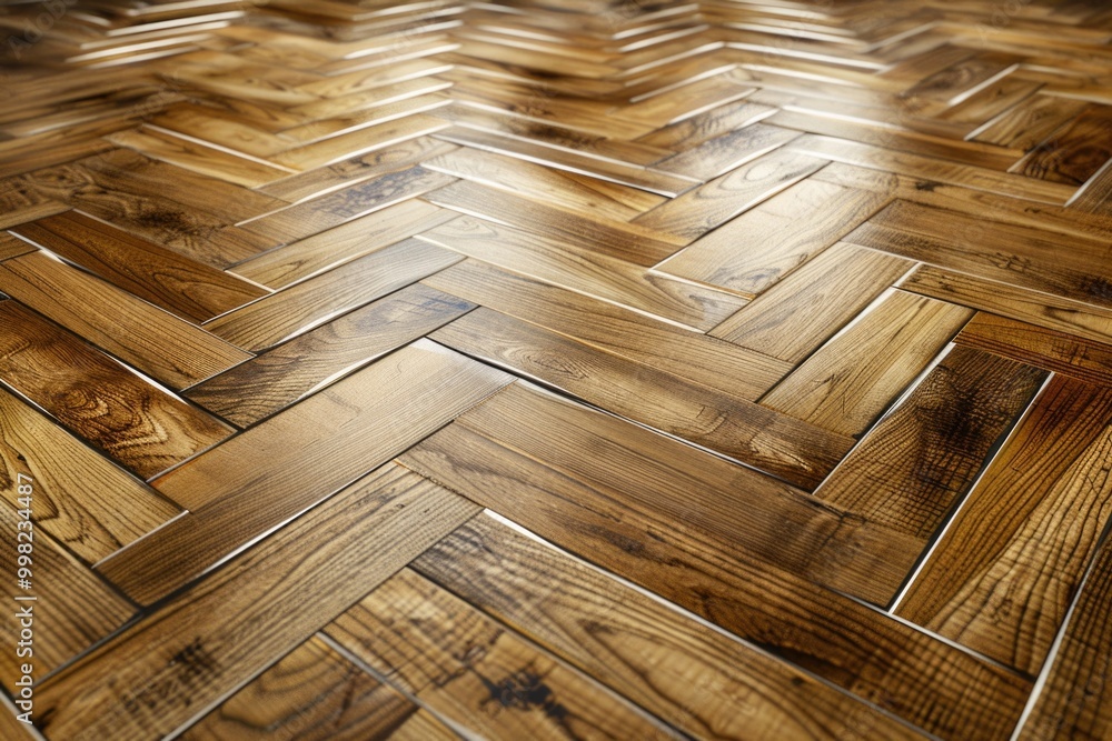 Poster a detailed view of a wooden floor in a room, suitable for use as a background or texture