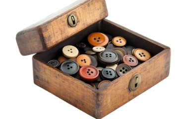 a box full of buttons

