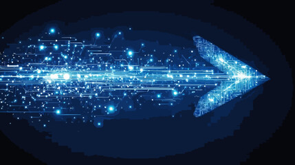 Futuristic Arrow Circuit for Business Progress