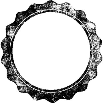 Textured vector circular border with a transparent background