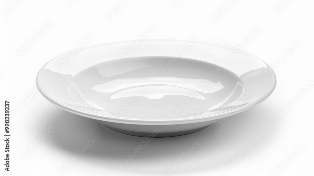 Poster a clean and minimalist setup featuring a white bowl sitting on a white surface