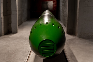 Army drone missile at a secret Russian military bunker base