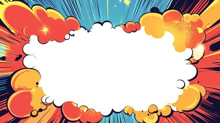 A blank comic strip frame ready for illustrations.