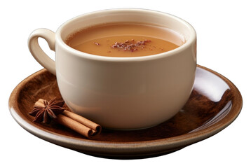 PNG  Hot buttered rum cup saucer drink.