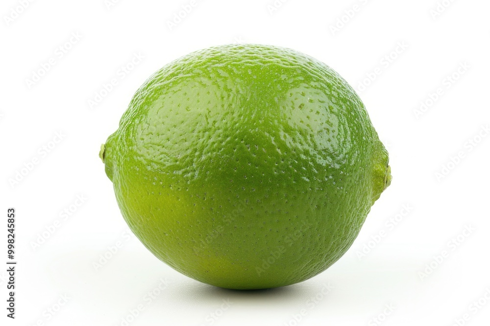 Poster a close-up shot of a lime on a white surface