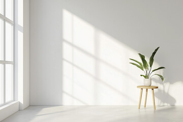 Elegant minimalistic interior design mockup