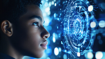 Cybersecurity Threat: Black student analyzes AR data on privacy leaks, emphasizing cybersecurity in education with AI technology