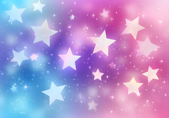 Fototapeta premium Magical Shooting Stars on Pastel Gradient Background Design