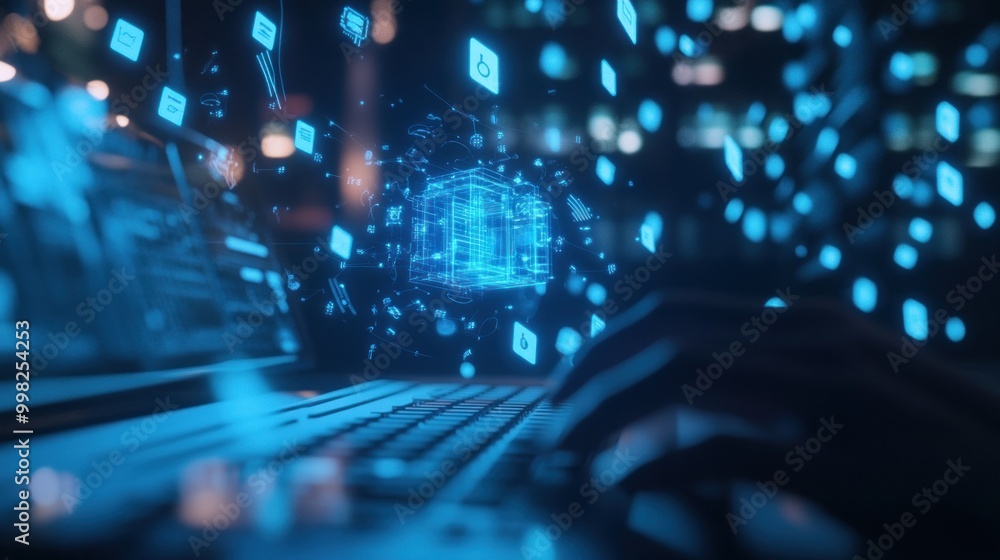 Poster digital data flow and cyber security