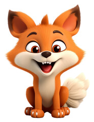 Naklejka premium PNG Cartoon fox mammal animal.