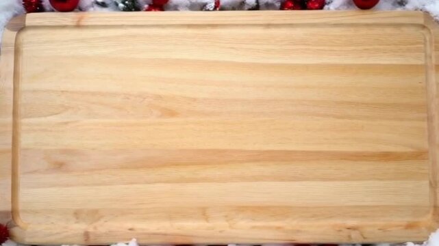 wooden board on a table
