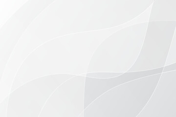 White wavy abstract business background. White and grey soft subtle background. Flowing dynamic curvy lines for websites and social media