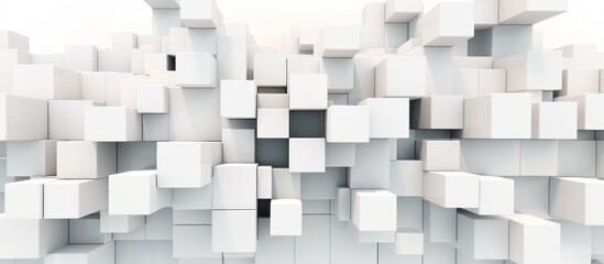Abstract White Cube Composition