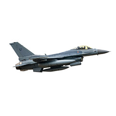 F-16 jet fither airplane, isolated