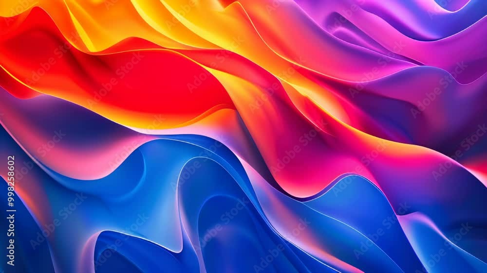 Poster abstract background with colorful wavy lines