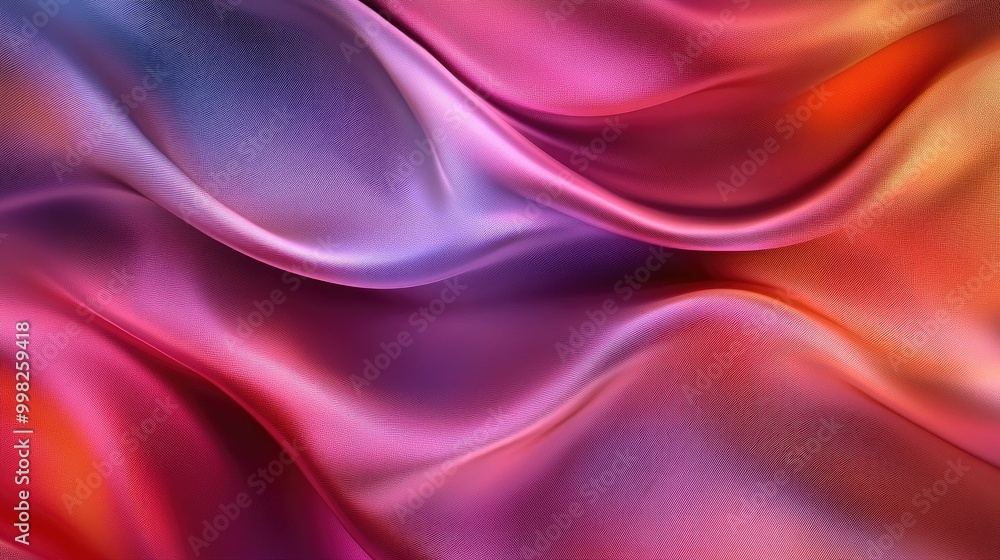 Poster a textured abstract background resembling flowing silk or fabric, with rich colors and subtle shadow