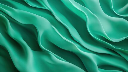 Obraz premium Abstract Green Wavy Fabric Texture