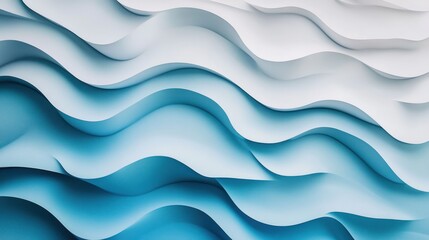 Fototapeta premium Abstract Blue and White Wavy Pattern