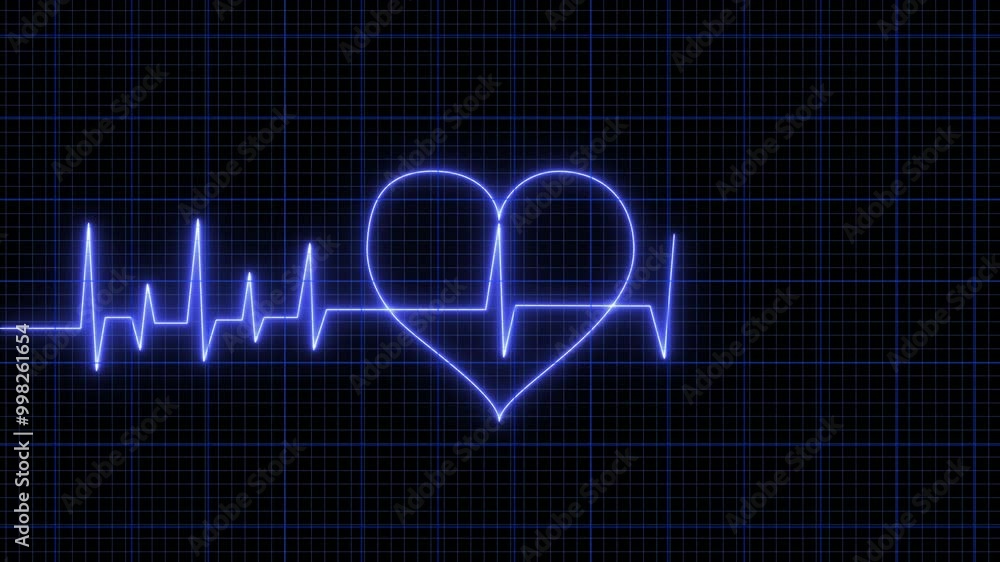 Poster abstract heart shape abstract glowing neon heart beat single loop animation. heart heartbeat loop mo