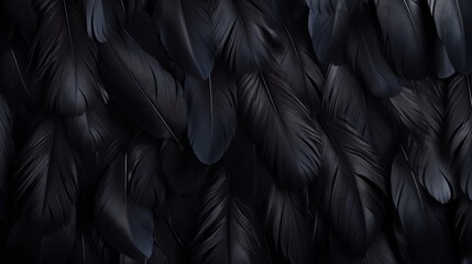 Elegant dark black feathers background – stunning abstract wallpaper design for modern spaces, perfect for elegant interior decor and sophisticated digital backgrounds.

