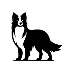 Obraz premium Border Collie Dog Logo