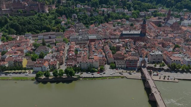 aerial view of heidelberg in germany 