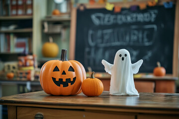 Autumn halloween party concept generative AI image