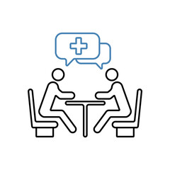 consultation concept line icon. Simple element illustration. consultation concept outline symbol design.