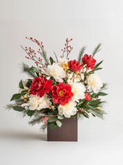 Naklejka premium お正月の生け花