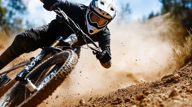 Intense Mountain Biking Adventure in Dusty Terrain