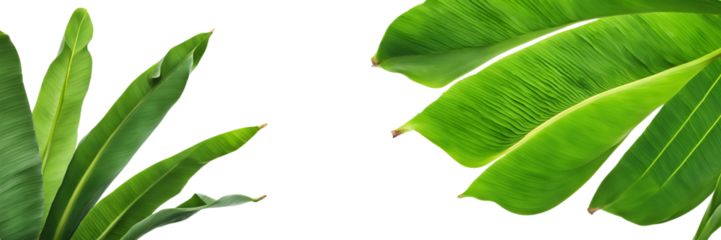 banana leaf stem isolated on white