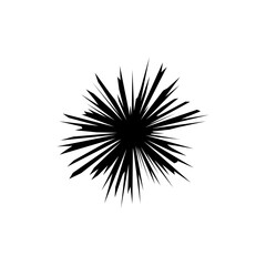 Naklejka premium Circular geometric motif. Abstract grayscale op-art element 