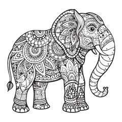Decorative Elephant Illustration