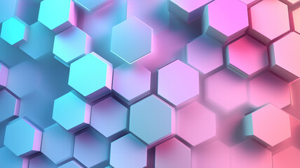 High contrast hexagonal gradient mesh with bold colors