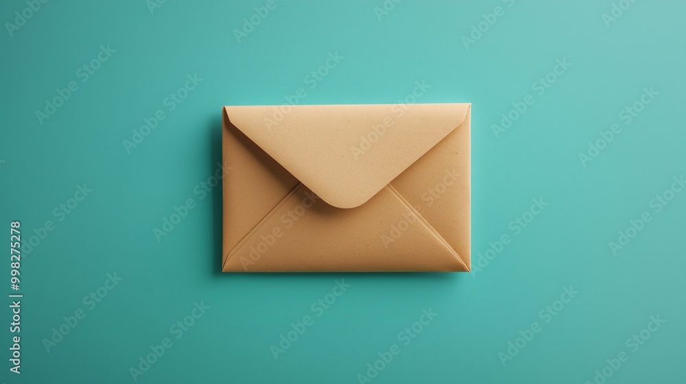 Poster simplistic envelope design on vibrant background