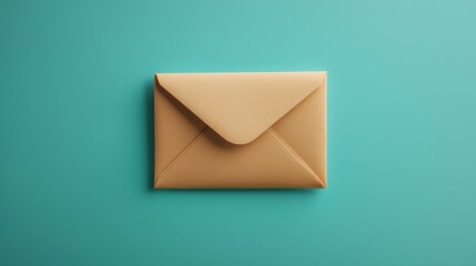 Simplistic Envelope Design on Vibrant Background
