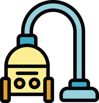 recommend clip art: Vacuum cleaner cleaning dust from floor icon representing domestic appliance for housework