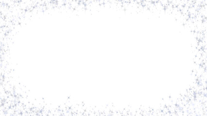 Rectangle Silver Color Glitter Sparkle Border Frame, 16x9