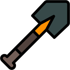 Vector Icon Shovel, Farming And Gardening, Construction And Tools, Carpentry, Soil