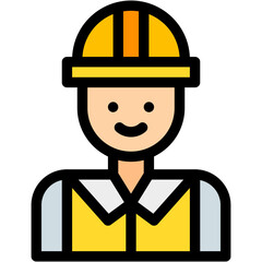 Vector Icon Carpenter, Contractor, Worker, Labor, Man