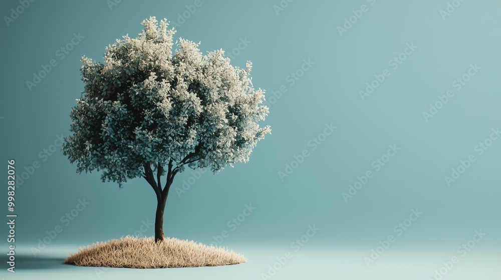 Aufkleber minimalist tree design with soft branches
